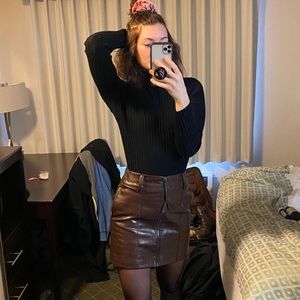 Vegan Snake Skin Mini Skirt